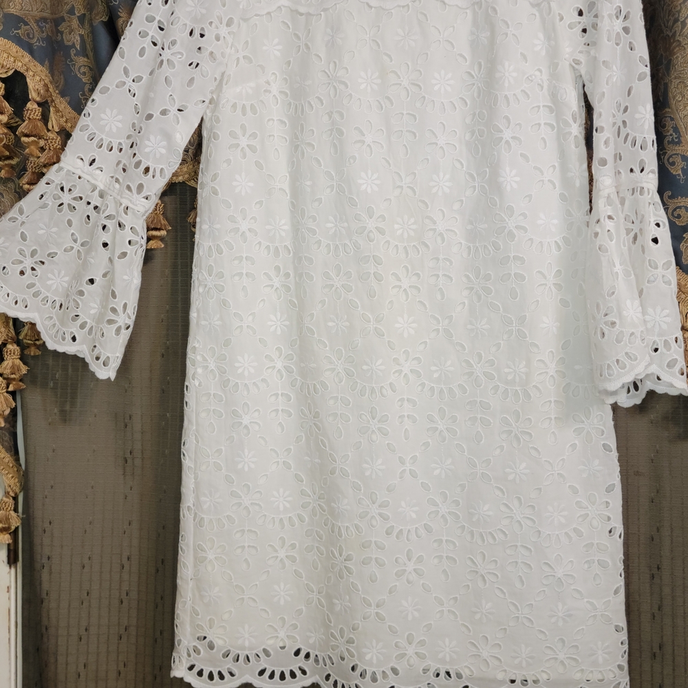 J. Crew White Long Sleeve Dress 289 Call Outs=